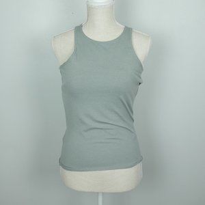 FP Movement Free People Grey High Neck Tank with Cross Back Small